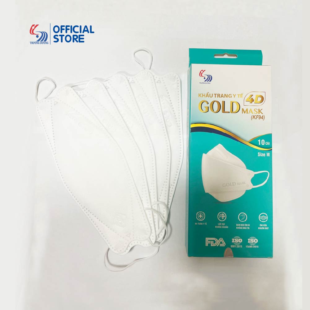 Khẩu trang y tế 4D Gold Mask  - Hộp 10 cái