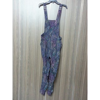 [XẢ HÀNG] Dungaree JUMPSUIT voan F21 họa tiết hoa nhí