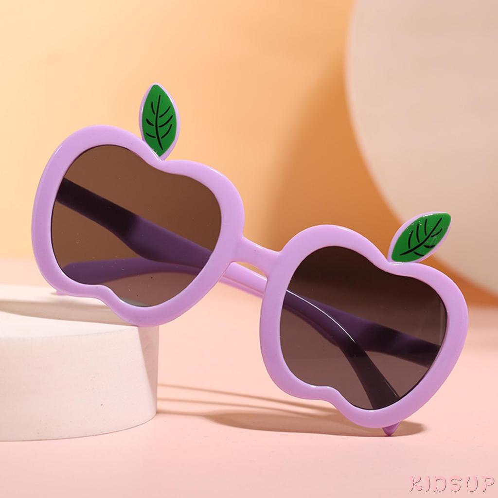 KIDSUP-Kids Party Sunglasses, Apple Shaped UV400 Dark Glasses for Girls, Boys