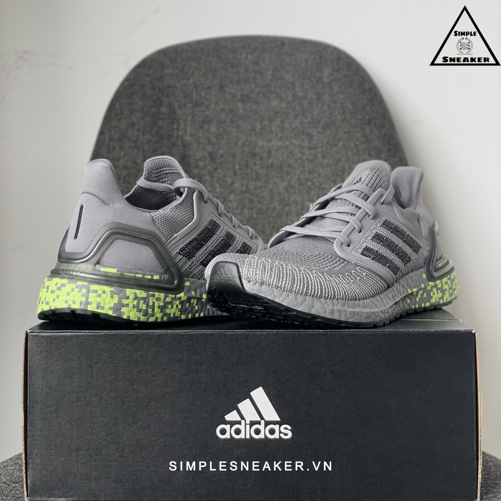 Giày Ultra Boost 20 Chính Hãng 🔴FREESHIP🔴 Adidas Ultraboost 20 Digital Grey - Giày Chạy Bộ Adidas Auth - [EG0705]