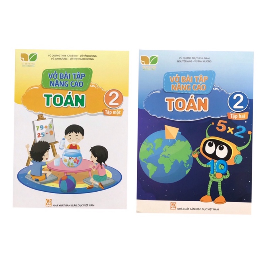 Sách - Combo 4 quyển vở bài tập nâng cao toán và tiếng việt 2  Kết nối tri thức
