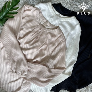 Áo lụa satin nữ 9Plus/ áo somi nữ