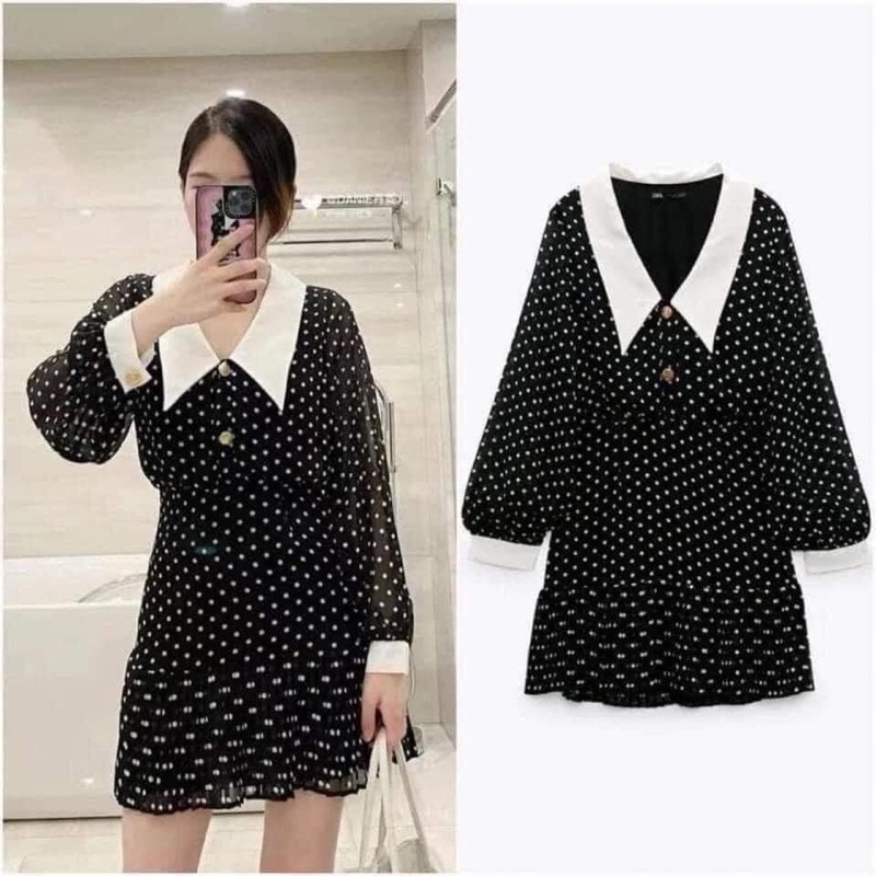 Pass váy zara chấm bi hot hit chuẩn authentic