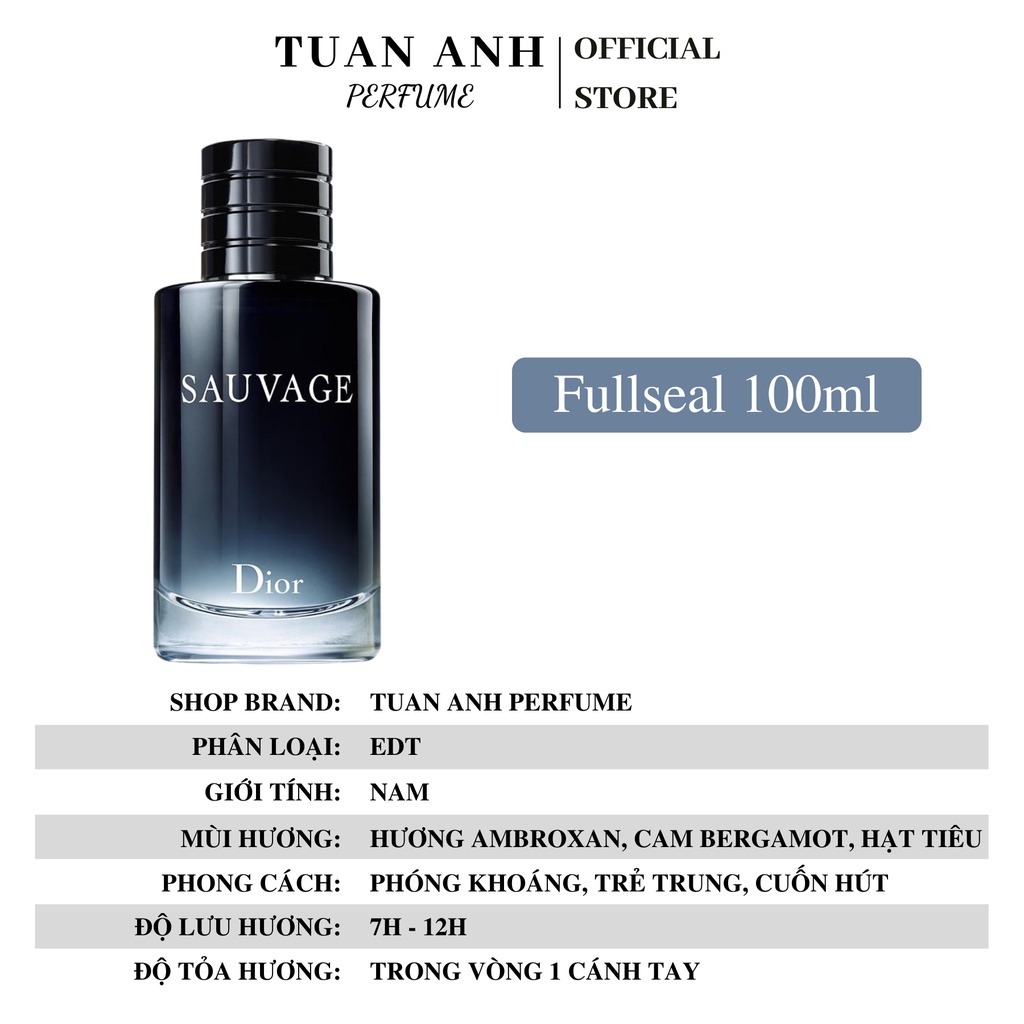 Nước hoa nam chính hãng thơm lâu Dior Sauvage cao cấp TUAN ANH PERFUME | BigBuy360 - bigbuy360.vn