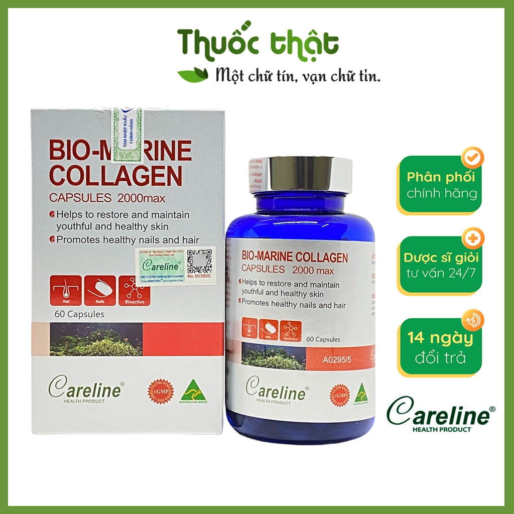 Viên Uống Chống Lão Hóa Bio-Marine Collagen Careline Lọ 60 Viên - Tăng Cường Chất Lượng Cho Da Toàn Diện
