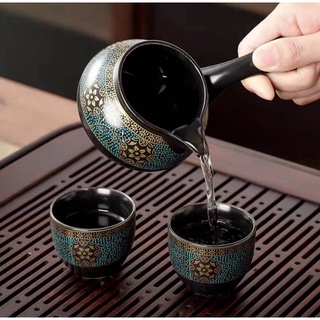 Bộ Ấm Chén Pha Trà Cối Xay (Bao gồm 1 ấm trà, 6 chén trà và 1 bộ cối xay)