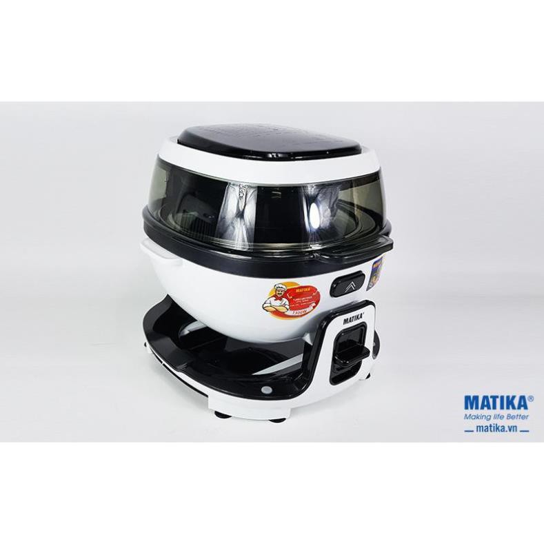 Nồi chiên không dầu đối lưu Matika MTK-9360 nghiêng 45 độ trục xoay 360 linh hoạt,giòn không cần đảo,bảo hành 12 tháng