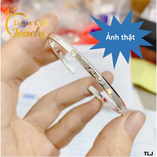 Lắc Tay Nữ HÀNG CAO CẤP Vòng Tay Bạc Nữ Thiết Kế Hiện Đại, Cá Tính, Khắc Tên Ý Nghĩa