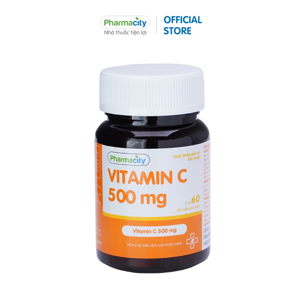 Thực phẩm Pharmacity bổ sung Vitamin C 500mg (Chai 60 viên)