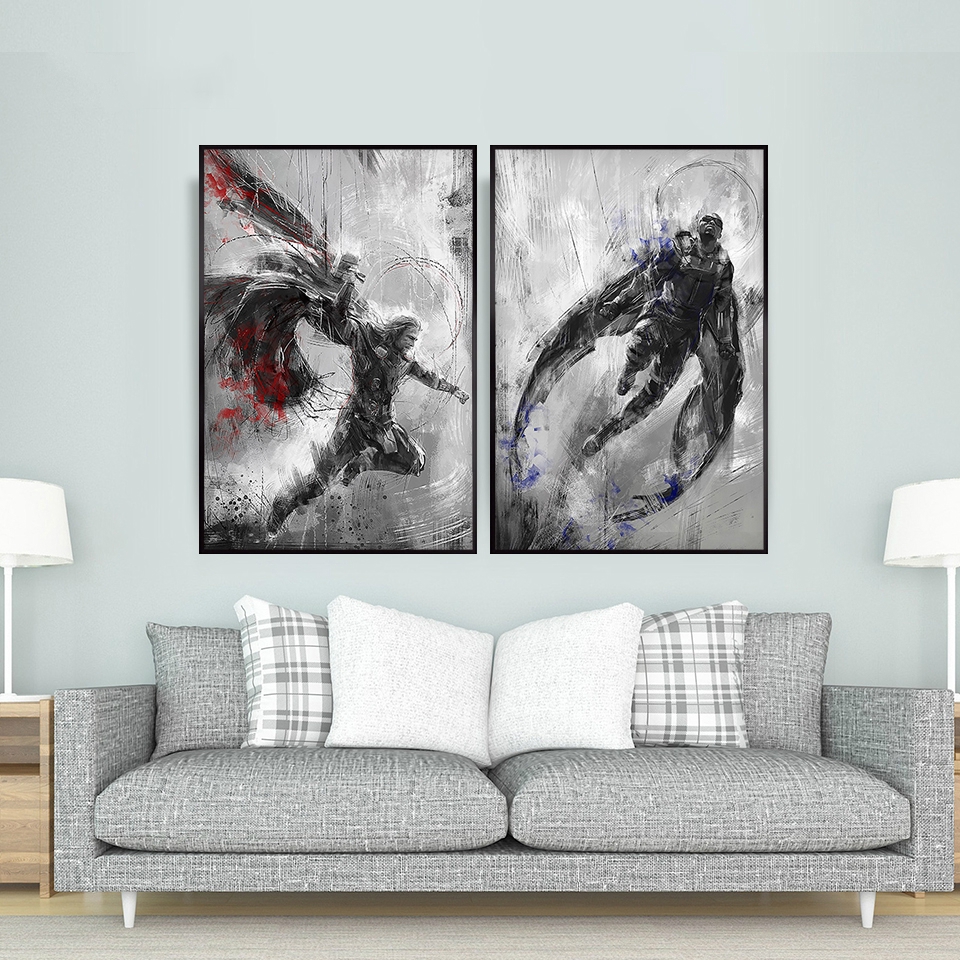 Tranh Treo Tường In Hình Siêu Anh Hùng Marvel Avenger Độc Đáo Trang Trí Nhà Cửa | BigBuy360 - bigbuy360.vn