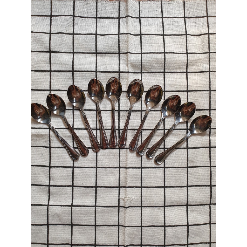 Bộ 5c Thìa Cafe Tim, Inox 304 Hàng Xịn Dùng Nhà Hàng, Quán Kem, Gia Đình KT: 12x2.8cm (ảnh thật)