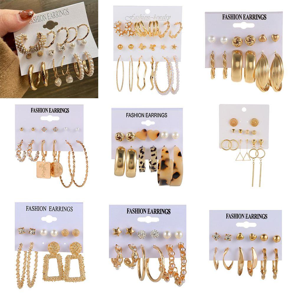 Khuyên Tai Dạng Vòng Bằng Kim Loại Phong Cách Mỹ Cho Nữ