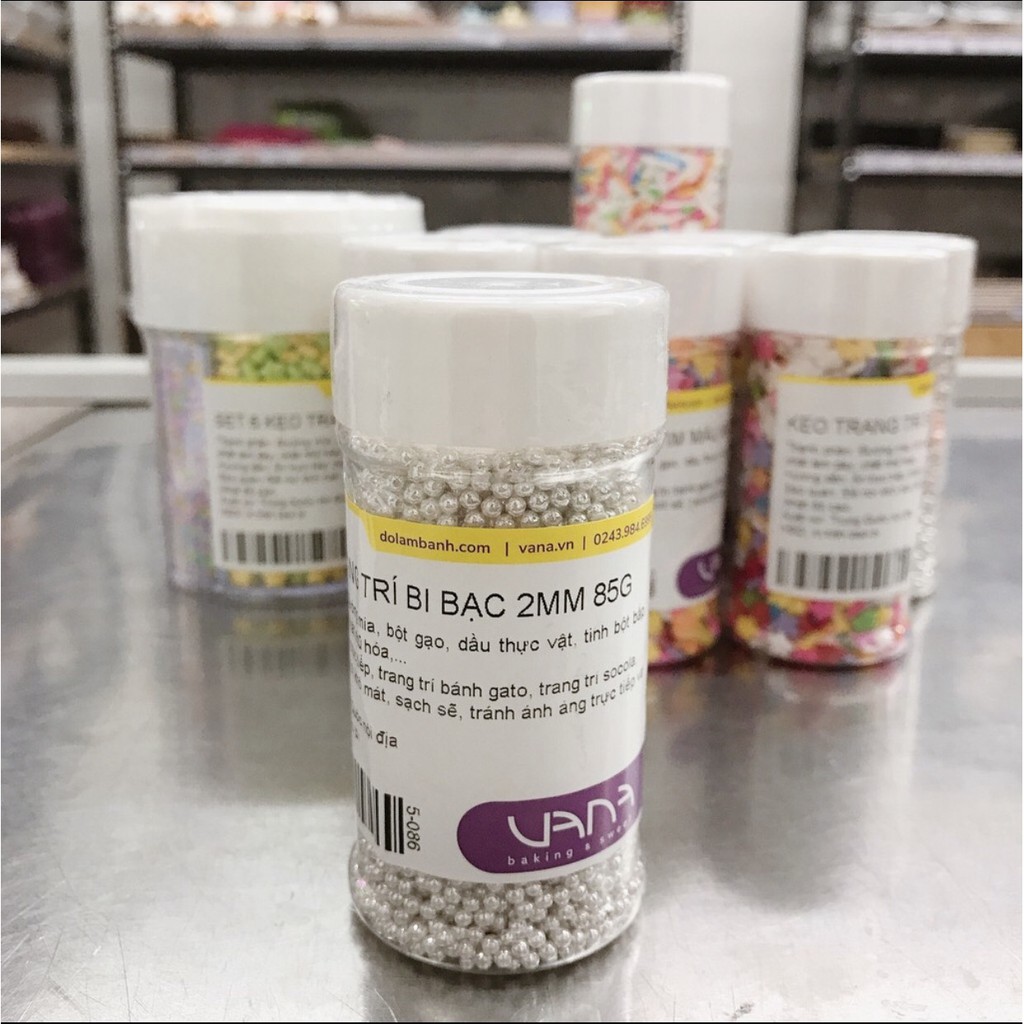 KẸO CỐM TRANG TRÍ BÁNH BI BẠC 85G