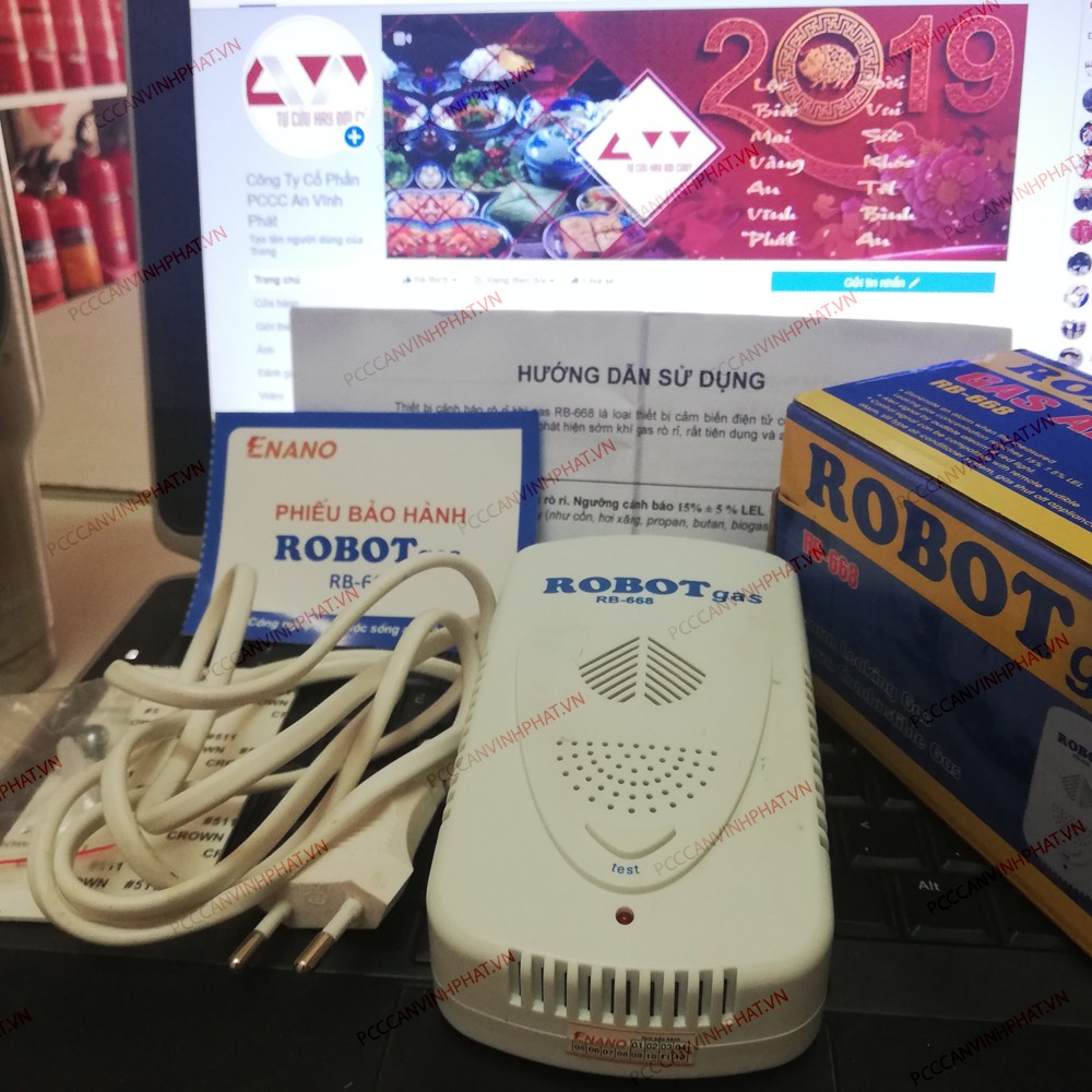 Thiết bị cảnh báo rò rỉ khí dễ cháy chạy độc lập bằng điện hiệu Robot RB-668