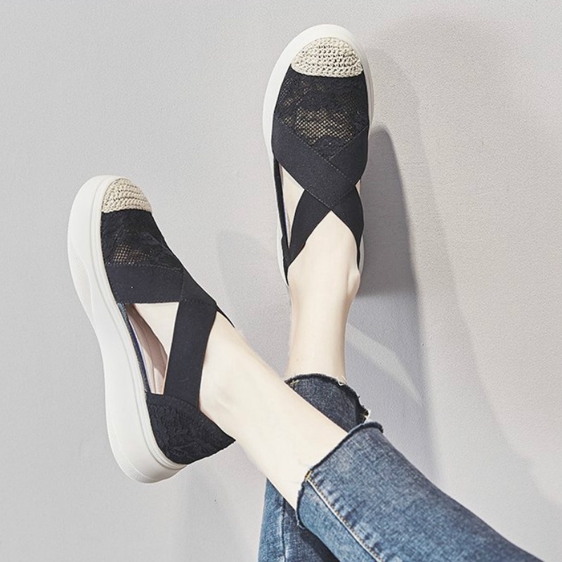 Giày lười IELGY đế dày khoét lỗ thoáng khí thời trang cho nữ