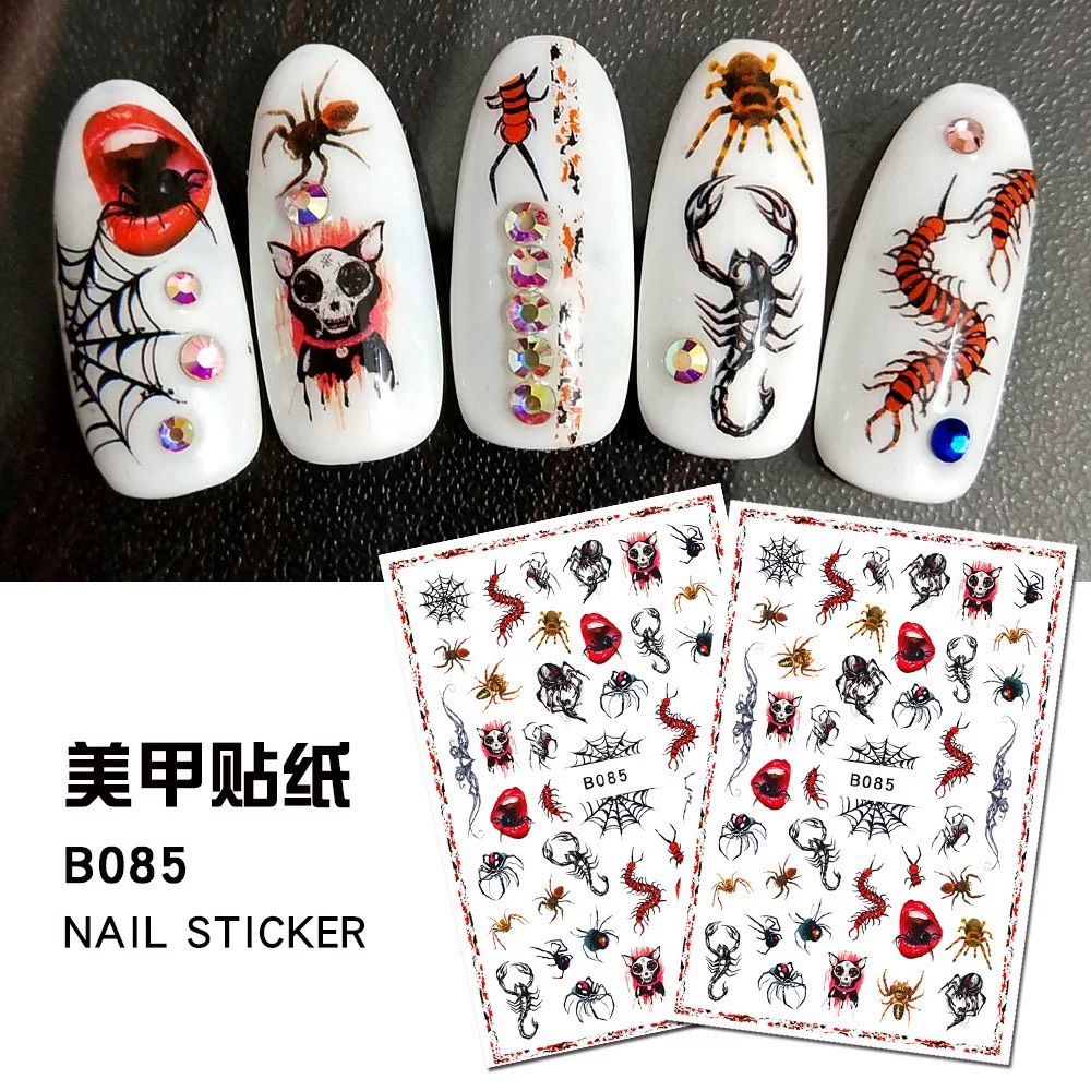 Nail dán Sticker Halloween Độc Đáo Trang Trí Móng Nghệ Thuật Lễ Hội