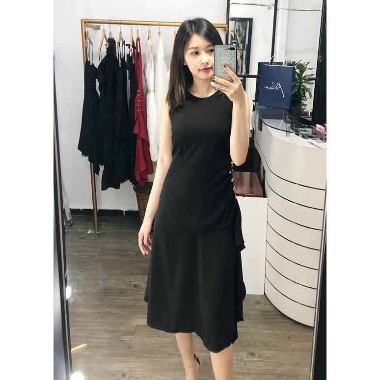 Đầm dự tiệc thiết kế dáng suông 3 màu trắng, đỏ, đen sang trọng, thích hợp đi tiệc, công sở (kèm hình thật) - Berry