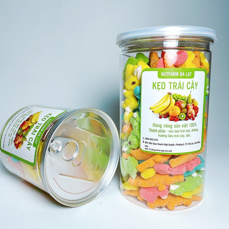 400GR KẸO DẺO HƯƠNG TRÁI CÂY MIX NHIỀU LOẠI HÌNH CON THÚ | NUTFARM ĐÀ LẠT | ĐỒ ĂN VẶT