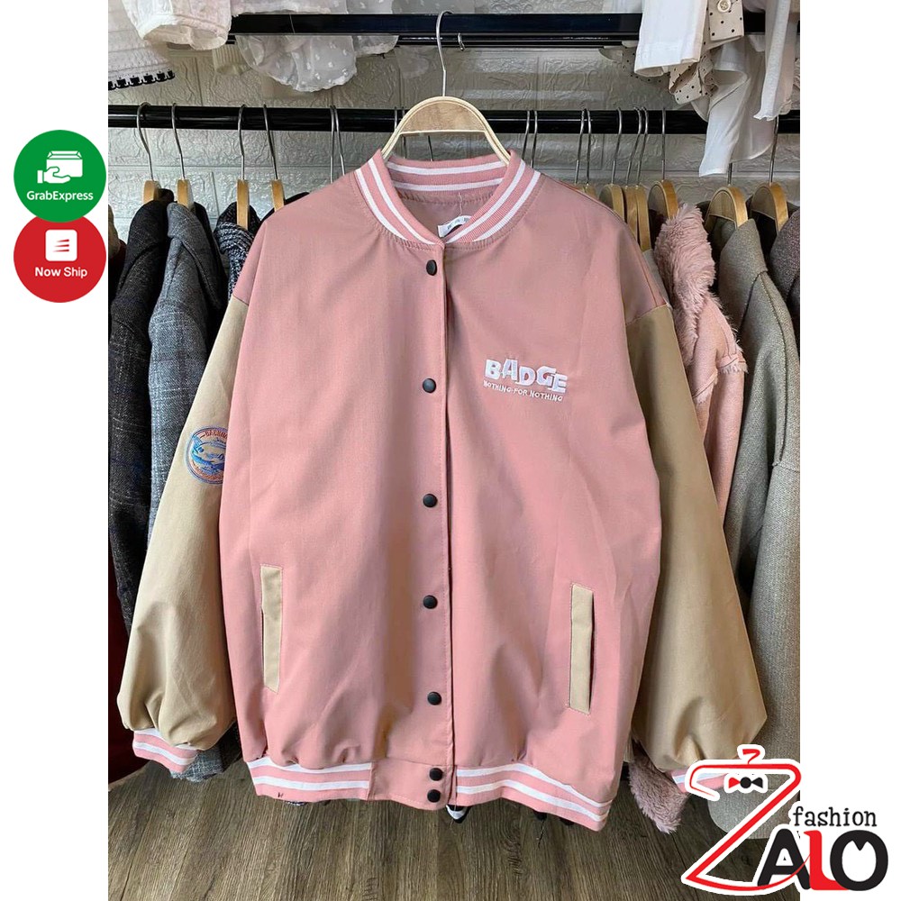 Áo Khoác Dù Bomber BADGE 2 Lớp Chống Nắng Form Rộng nam nữ ulzzang AKD4 ZALO Fashion