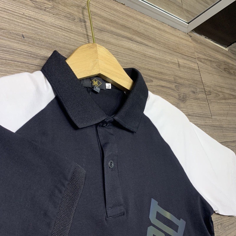 Áo thun nam cổ trụ đính kim sa cánh chim(chất liệu cotton 100%) | BigBuy360 - bigbuy360.vn