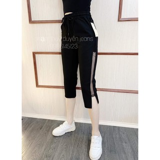 Quần baggy lưới dáng lỡ chất đũi