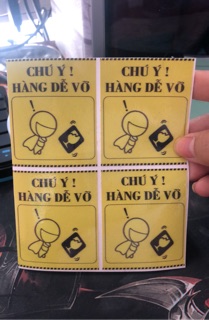 Tem dán hàng dễ vỡ không sợ nước