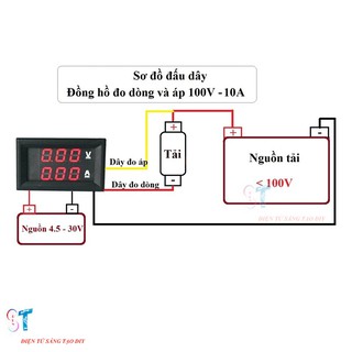 Module Đồng Hồ Đo Dòng - Đo Áp 0-100V 10A DC