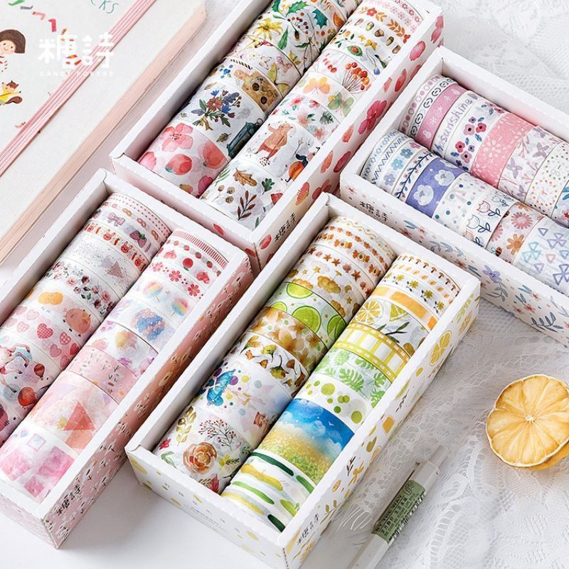 Set 20 cuộn băng dính washi tape trang trí