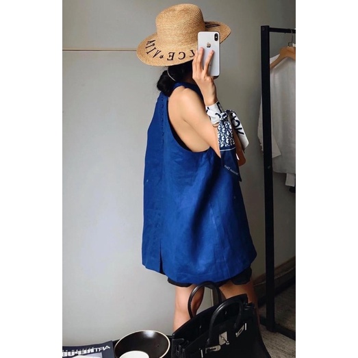 áo linen nút bọc #linen #freesize