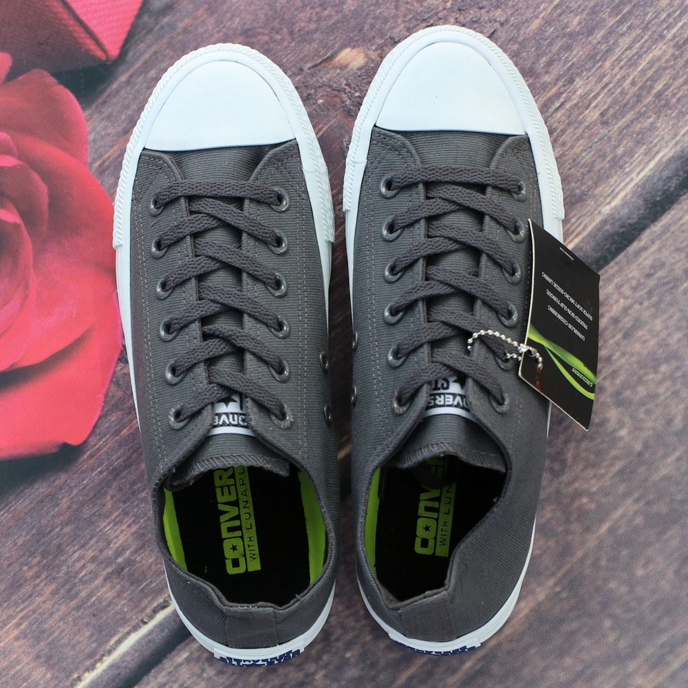 Giày Chuck II Nữ Xám Đậm Cổ Thấp DLS