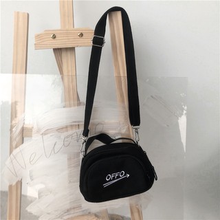 (ORDER) Túi vải Messenger đen nhỏ đeo chéo