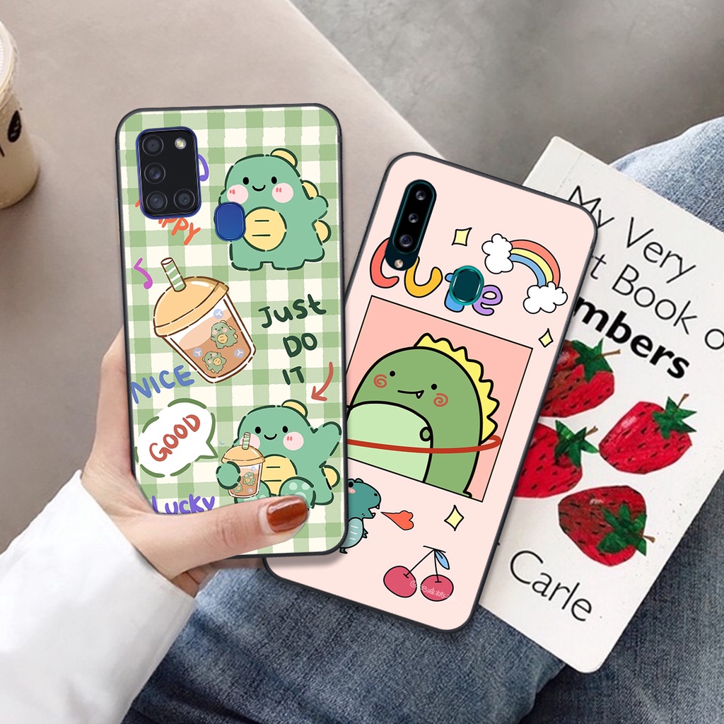 Ốp lưng Samsung Galaxy A20S - A21S in hình khủng long cute