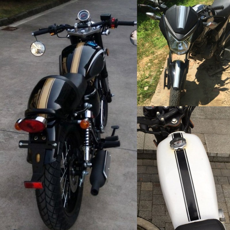 Decal Kẻ Sọc Dán Trang Trí Xe Mô Tô Cafe Racer 50x4.5cm