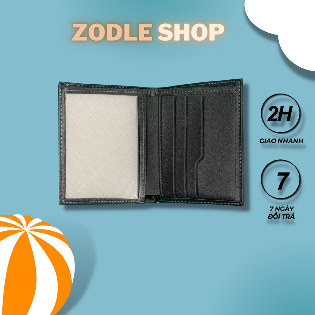 Bóp Ví Da Nam dáng đứng nhiều ngăn cao cấp giá rẻ có khoá kéo siêu bền đẹp thời trang Zodle VD01