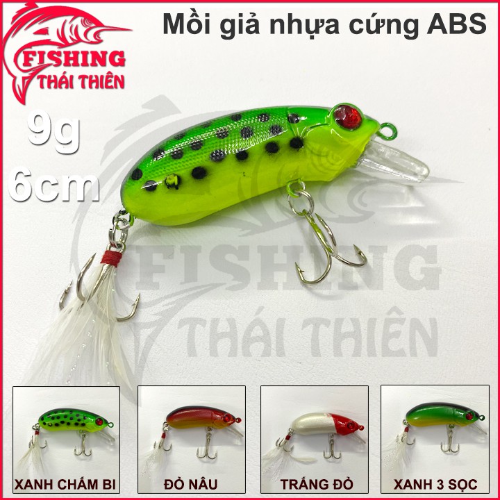 Mồi câu cá loại cứng nhựa abs (6cm/9g)