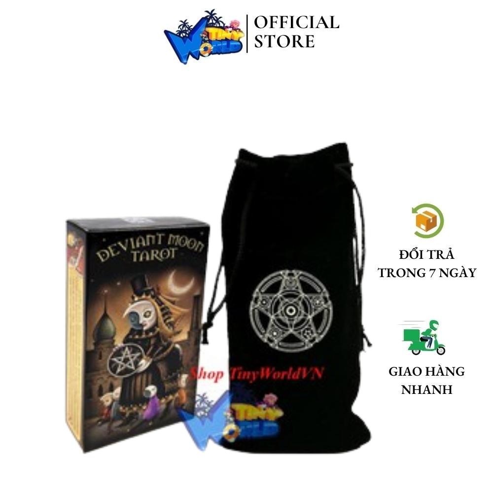 Combo Bài Deviant Moon Tarot O2 Borderless Edition và Túi Nhung Đựng Tarot