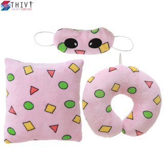 Bộ Gối Tựa Lưng, Gối Kê Cổ Chữ U và Bịt Mắt  Văn Phòng