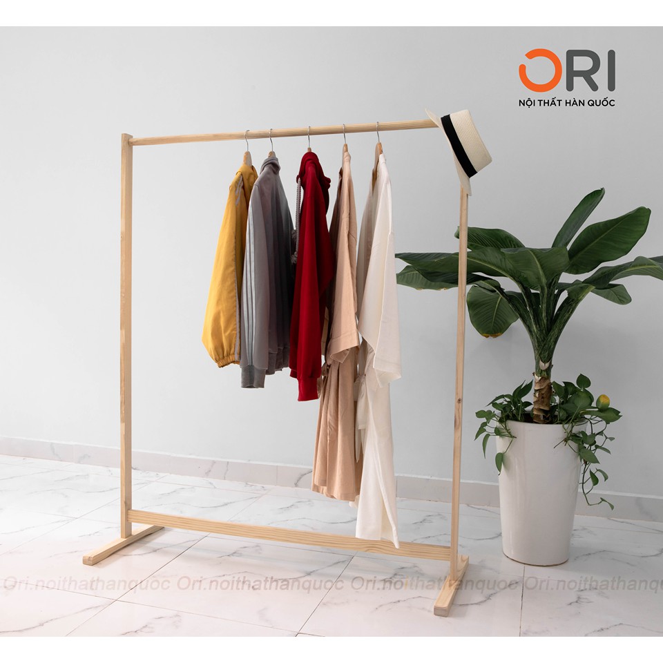 [SIZE KHỦNG ] GIÁ TREO QUẦN  ÁO HÀN QUỐC  BẰNG GỖ THÔNG NHẬP KHẢU - SINGLE HANGER SIZE 1M2 - ORI NỘI THẤT HÀN QUỐC