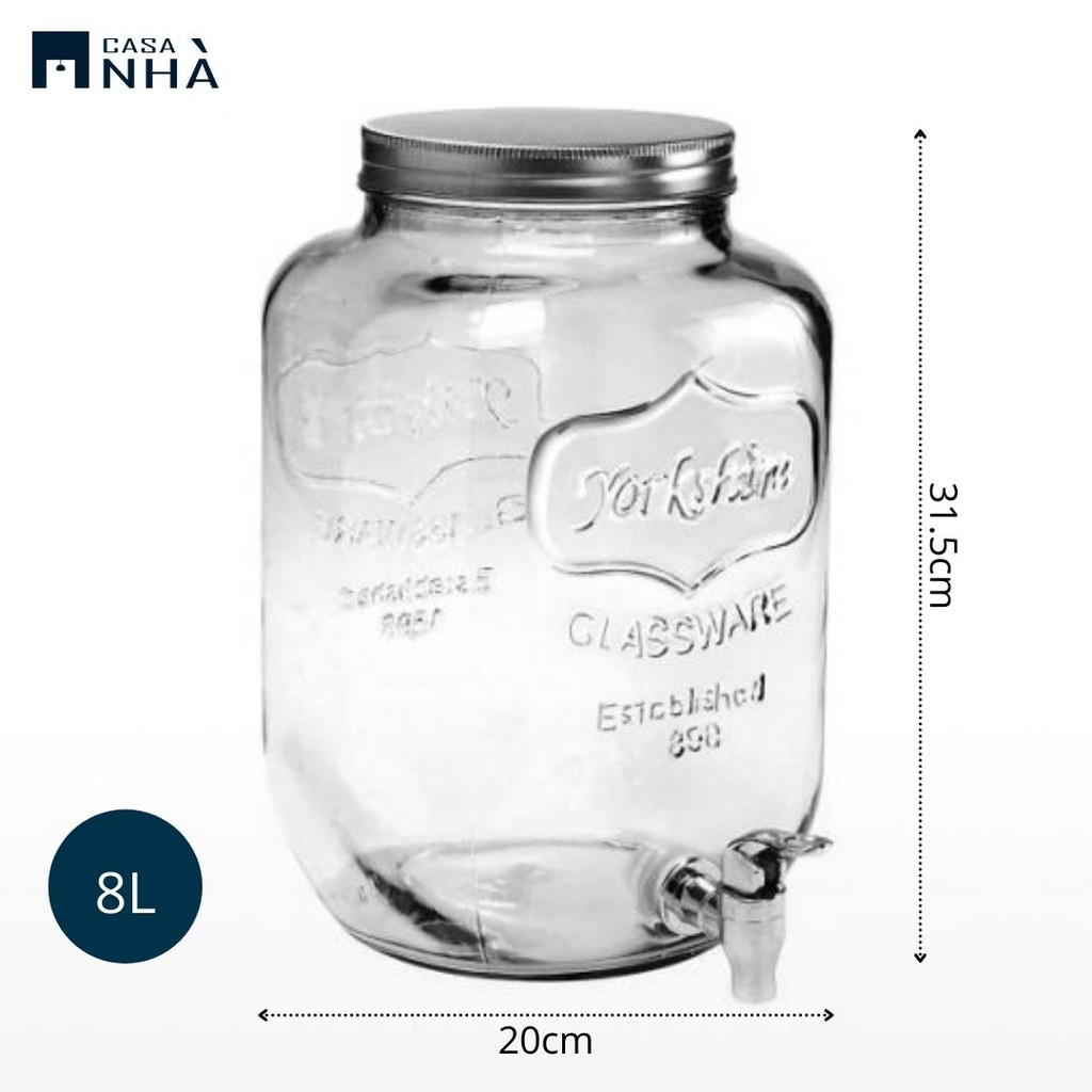 Bình chứa nước YORKSHIRE Dispenser Size 8 Lít và Size 4 Lít