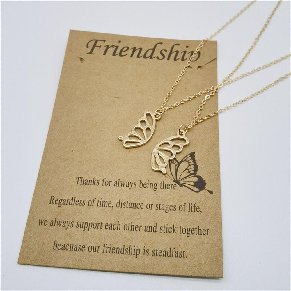 Set 2 Vòng cổ Tình Bạn Mặt Ghép Hình Trái Tim Dễ Thương