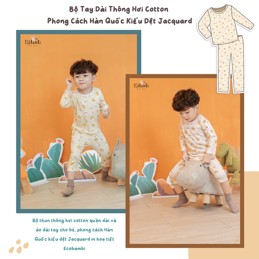 Bộ thun thông hơi Tay Dài cho bé ECOBAMBI