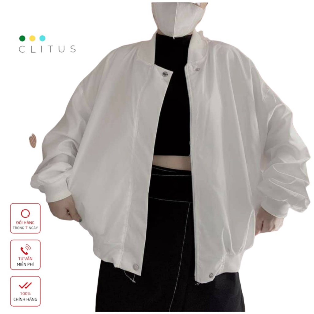 [ HÌNH THẬT SP 100% ] Áo Khoác Bomber form Lỡ Dày Mịn- CLITUS FASHION