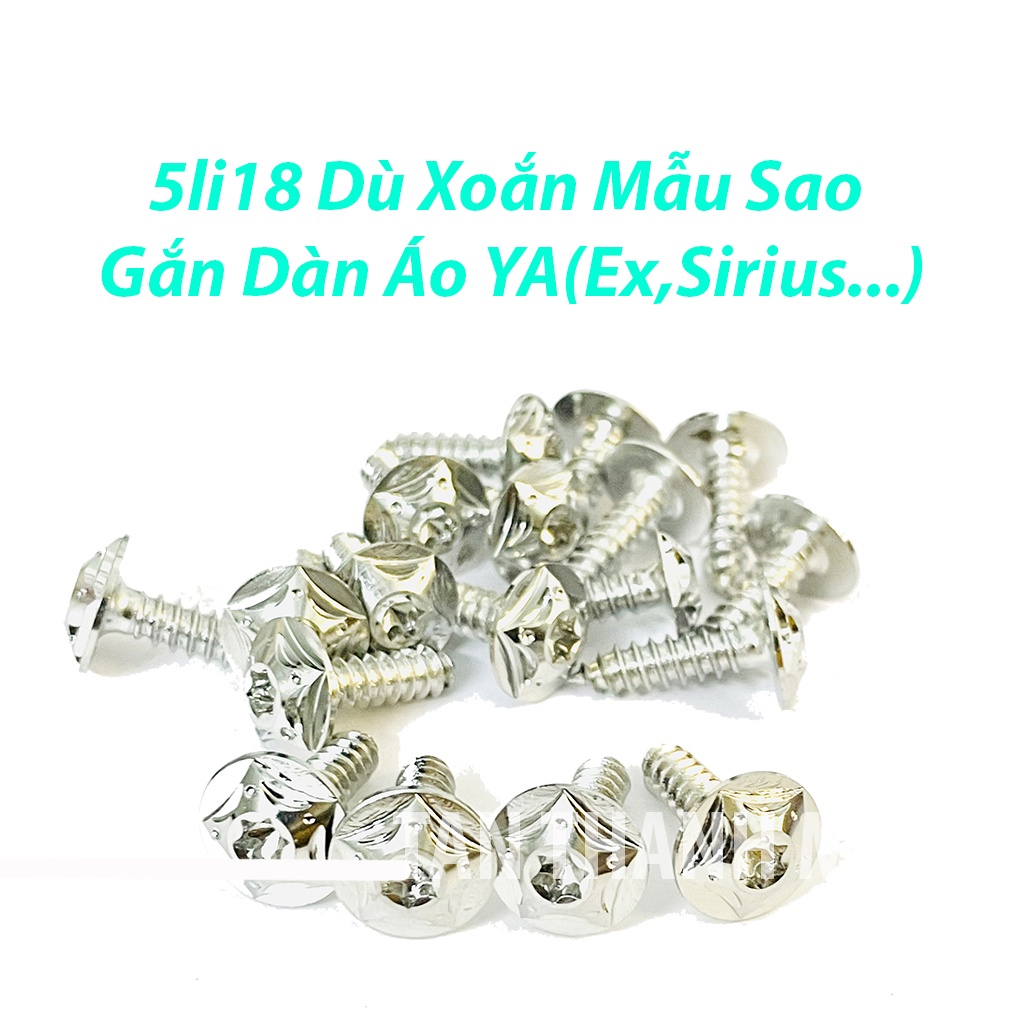 ỐC Xoắn Salaya 5li18 Gắn Dàn Áo Yamaha Ex/Sirus, Pô E Các Dòng Tay Ga- PTTT