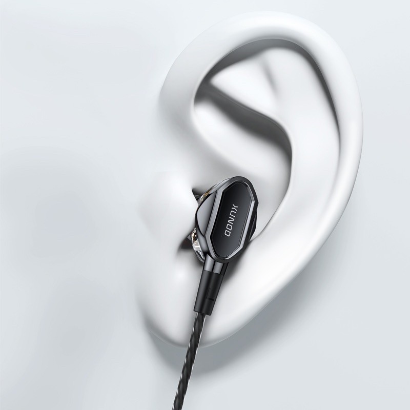 Tai Nghe Xundd In-Ear cao su chống ồn màu đen chính hãng Xundd - Âm thanh Stereo .