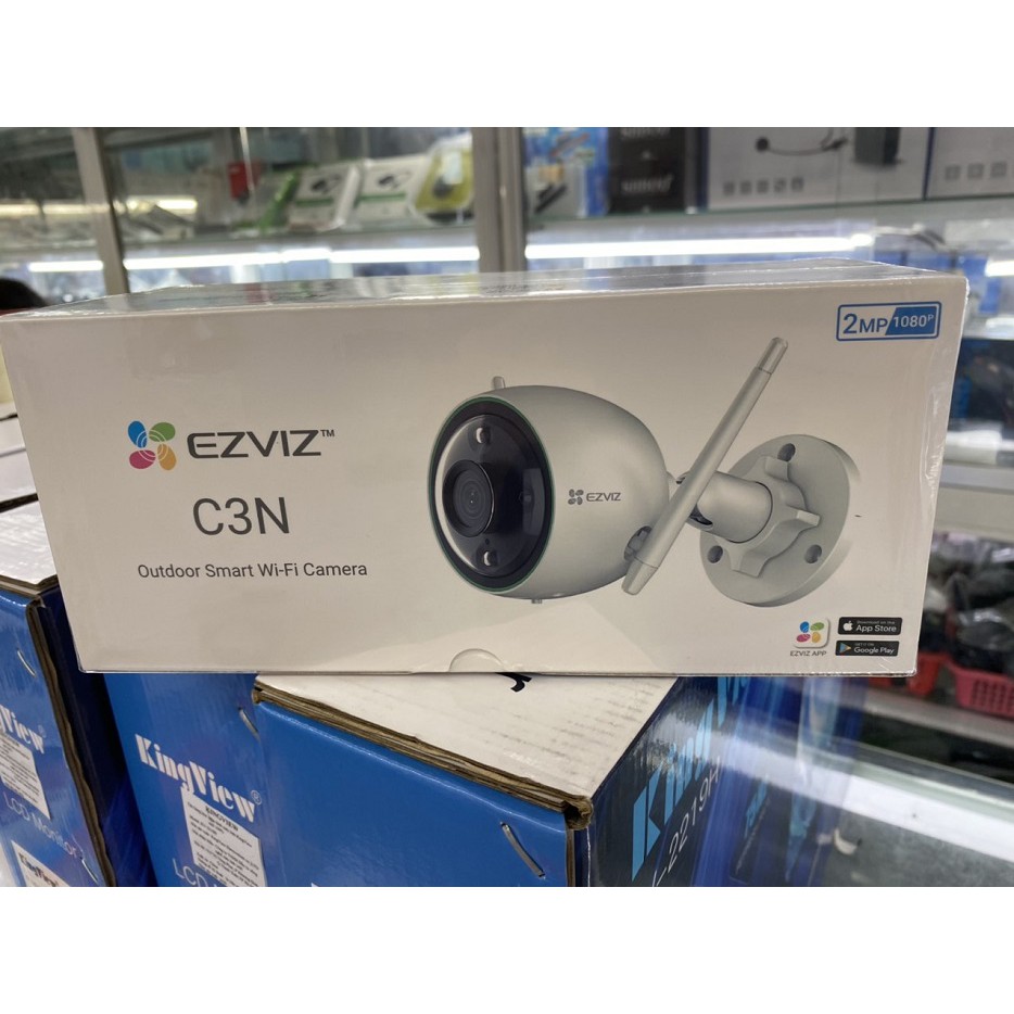 Camera Wifi EZVIZ Ngoài Trời C3N (CS-CV310) 2.0MP 1080p có màu ban đêm, tích hợp tính năng AI