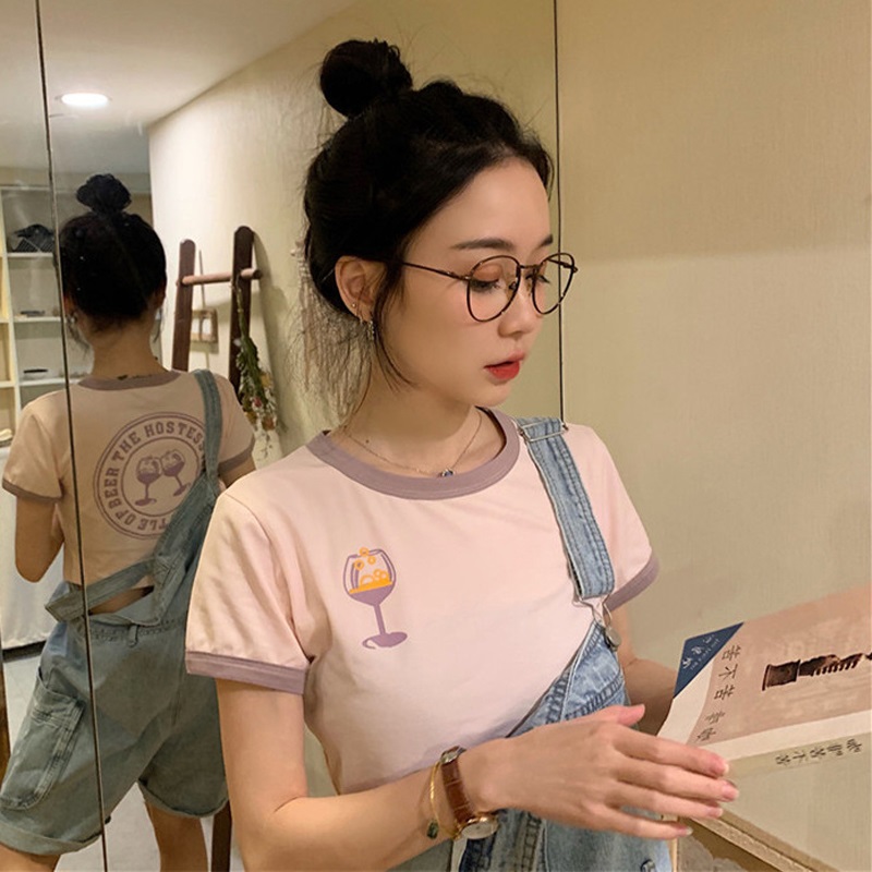 SUXI Áo Thun Nữ Ngắn Tay Nhiều Màu