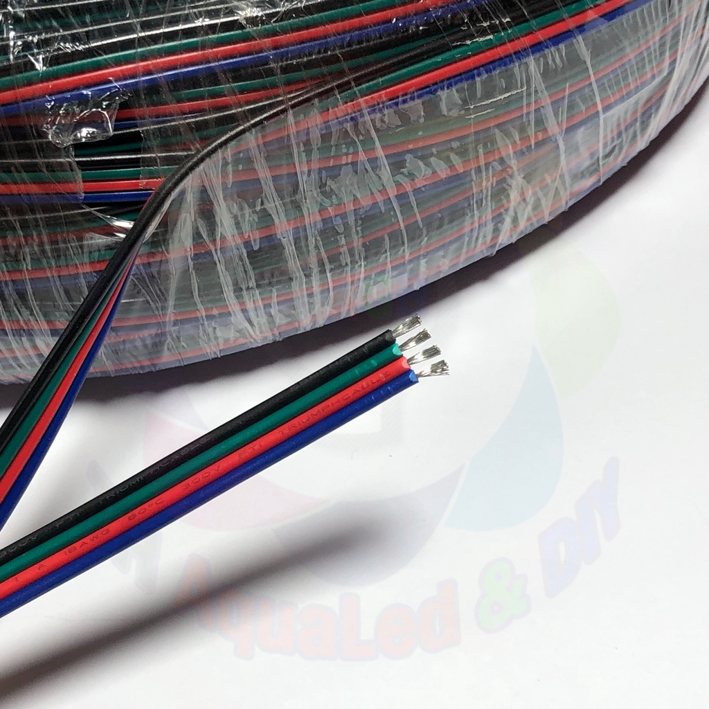 Dây điện 4 hàng 4pin nhiều kích thước, dây điện bẹ dùng cho 3 kênh RGB/4 kênh WRGB