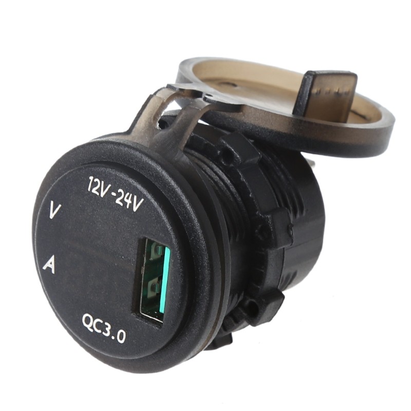 Củ Sạc Wili Qc 3.0 Usb Có Đèn Led Hiển Thị Vôn Kế Cho Xe Hơi / Tàu Thuyền Tiện Lợi