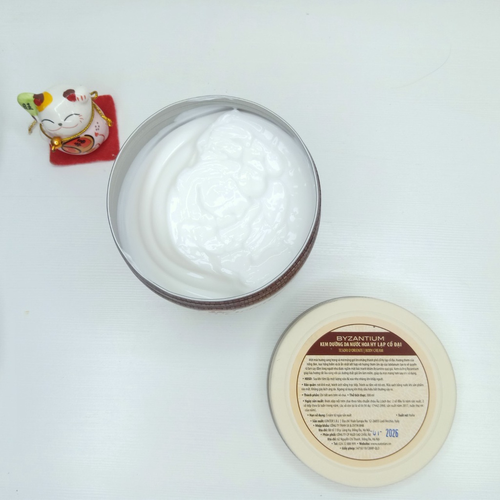Kem Dưỡng Da Hy Lạp Cổ Đại Lưu Hương Nước Hoa Ý Tesori Byzantium Body Cream 300ml