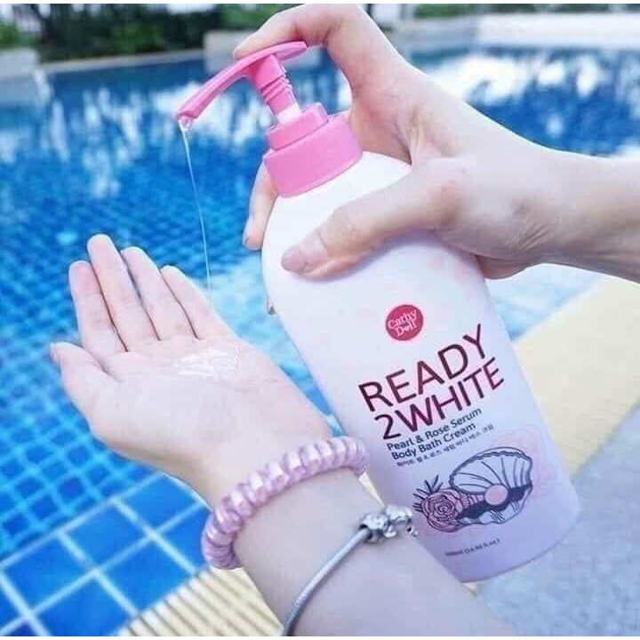 Sữa tắm trắng da tinh chất ngọc trai hoa hồng Ready 2 White Cathy doll 500ml Thái Lan